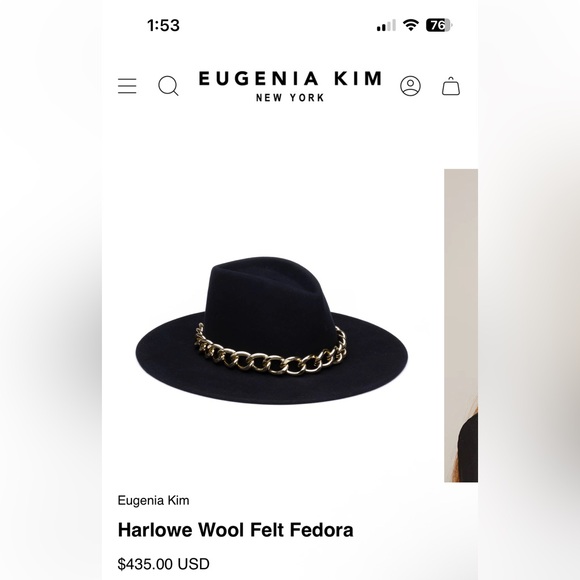 Eugenia Kim Harlowe Felt Fedora